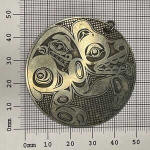 5cm VintageHaida First Nation Wolf, Pacific North West Coast Indigenous pendant